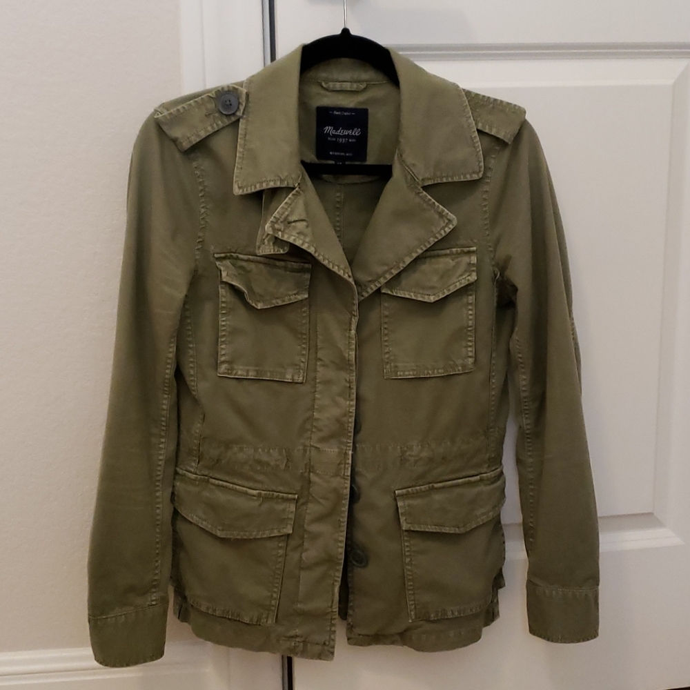 Madewell Outbound Jacket, color Olive tree